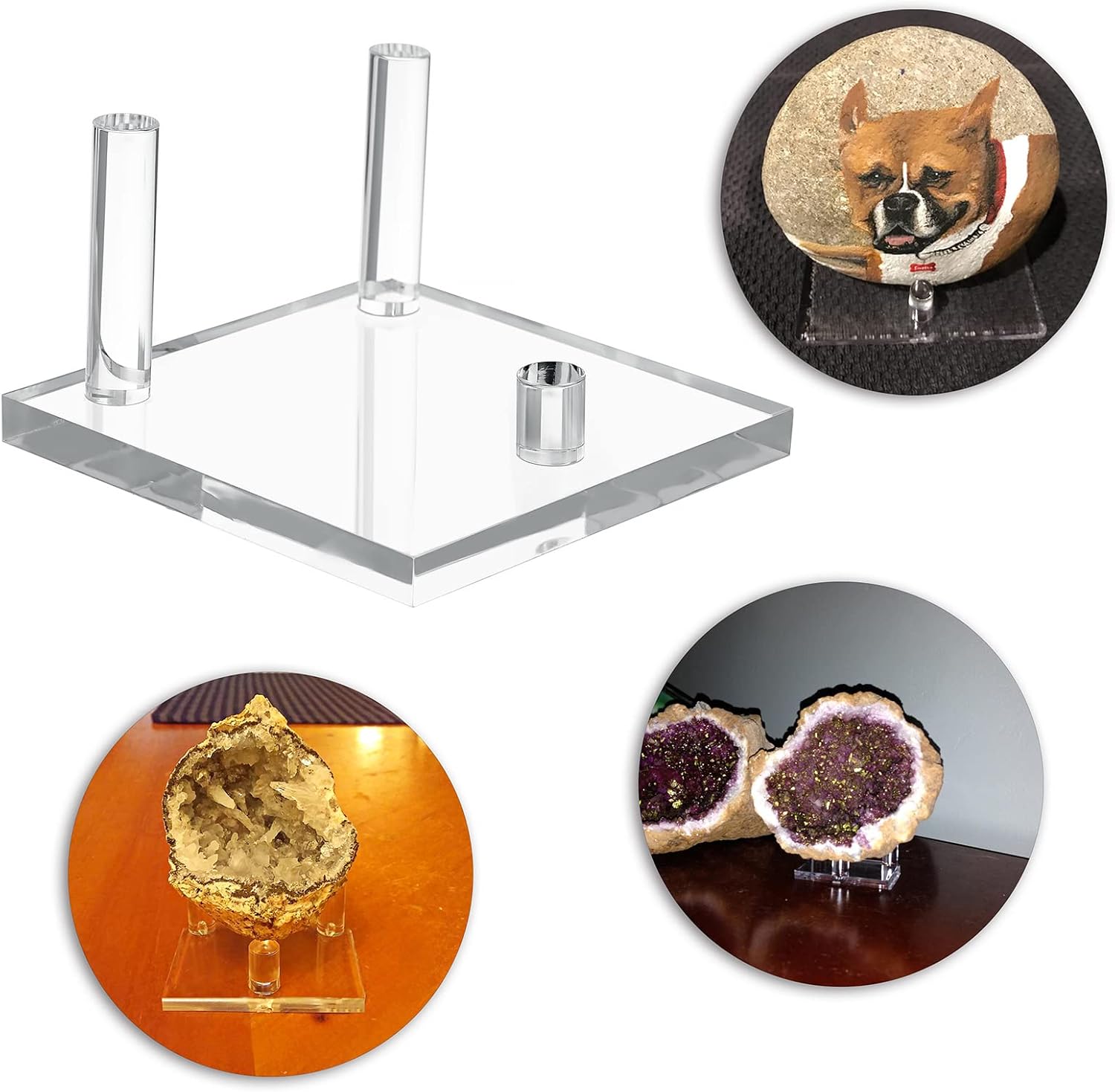 Hipiwe 8 Pack Clear Acrylic Easel Display Stand