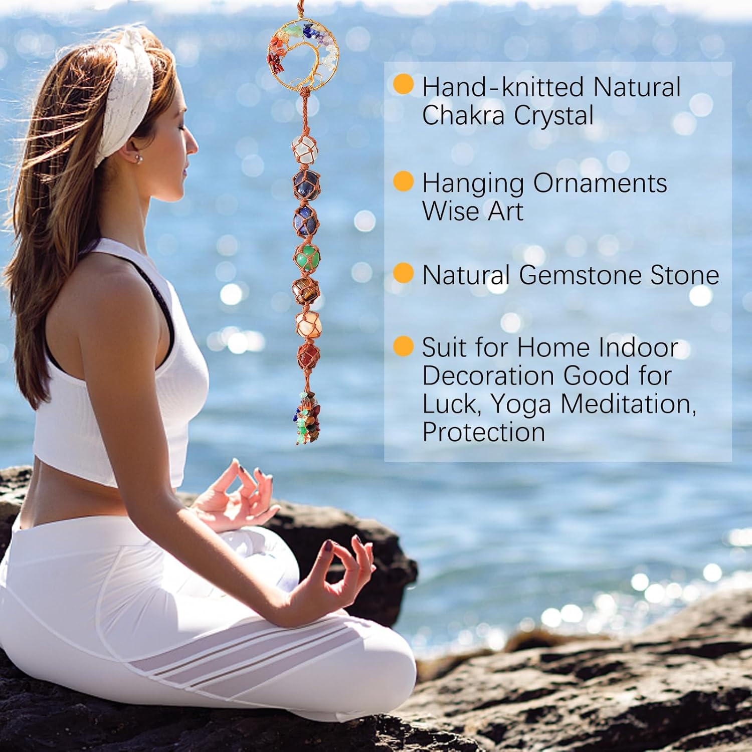 7 Chakra Stones Tree of Life Hanging Decor