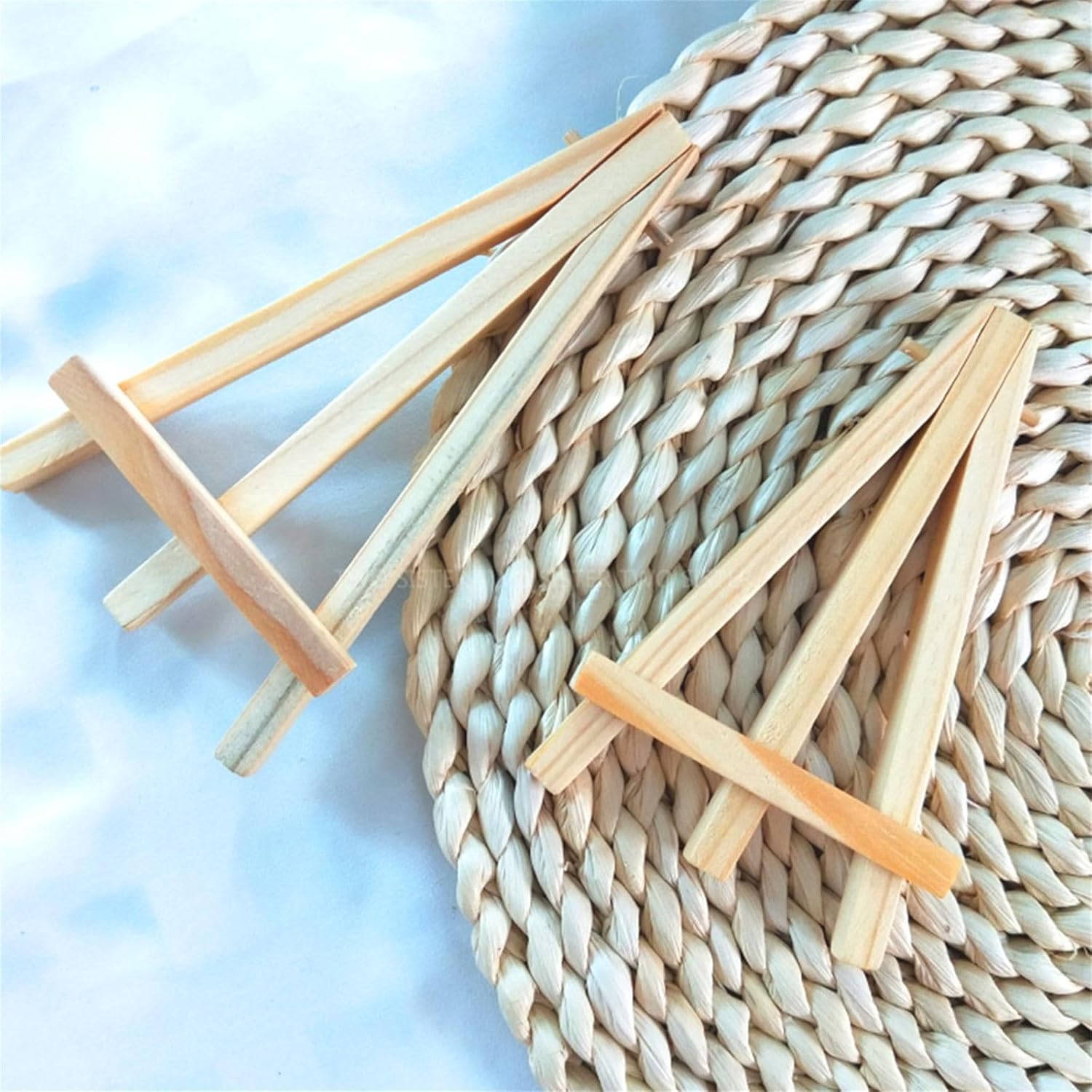 20 Pcs Small Wood Easels for Art and Display