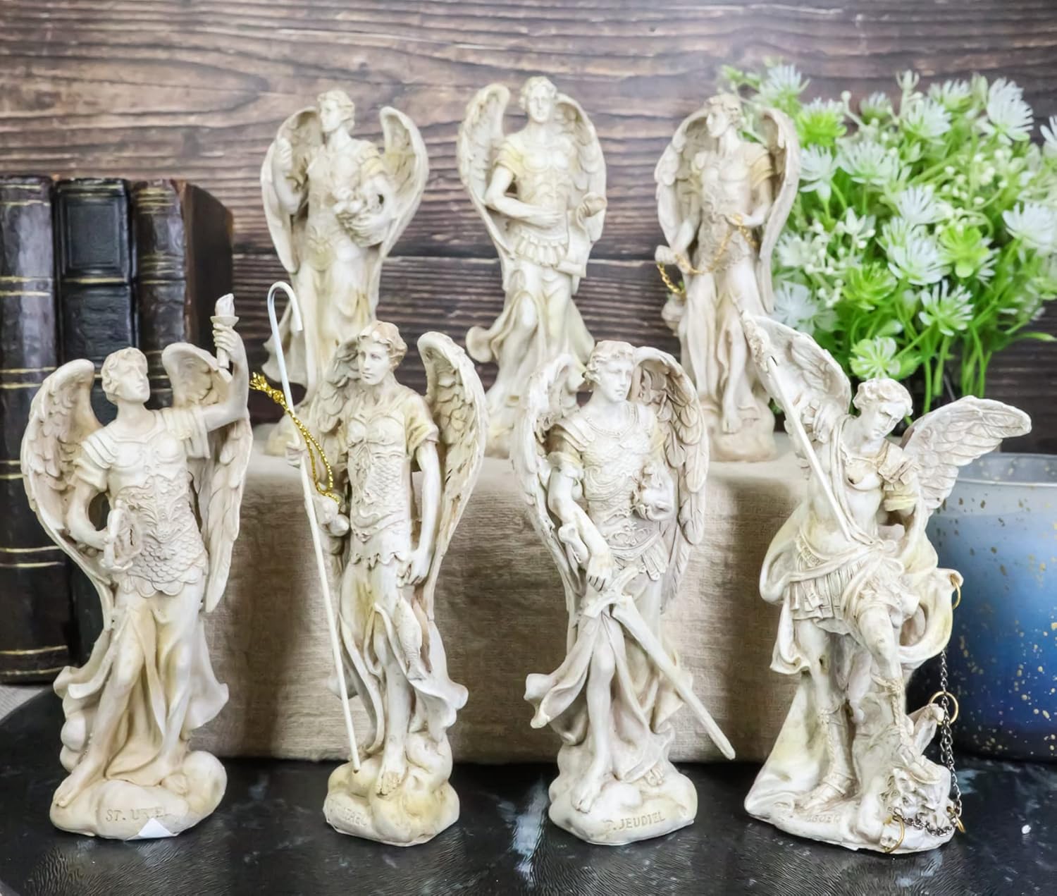 Ebros Ivory Painted Angelic Council Statue 5 Inch Figurine