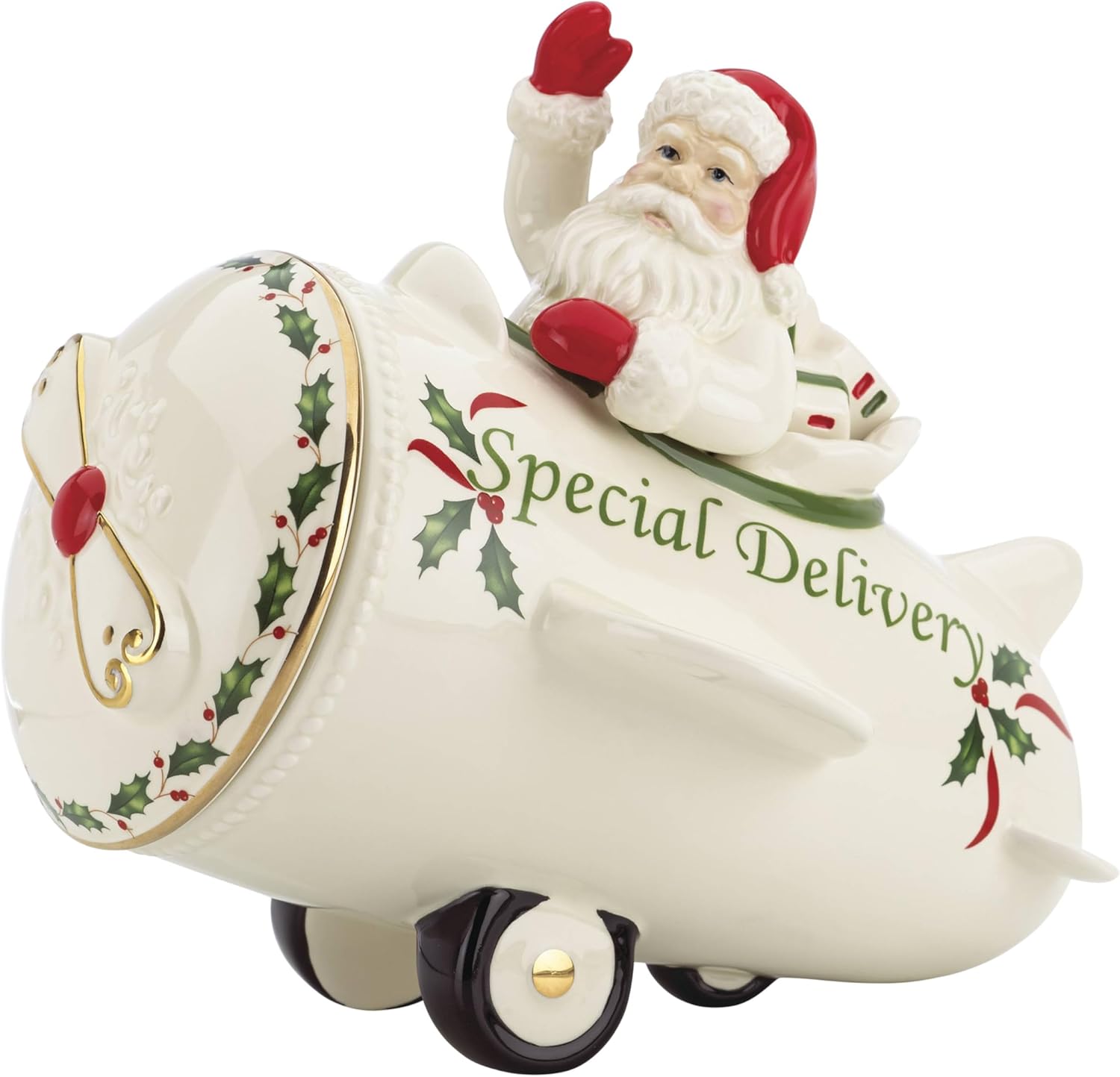 Lenox 863640 Holiday Airplane Cookie Jar 1