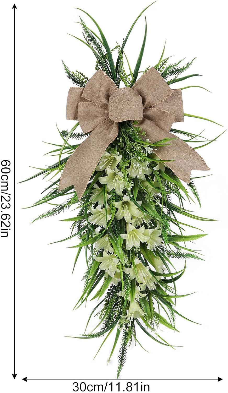 2362x1161 Inch Artificial Flower Swag Spring Wreath