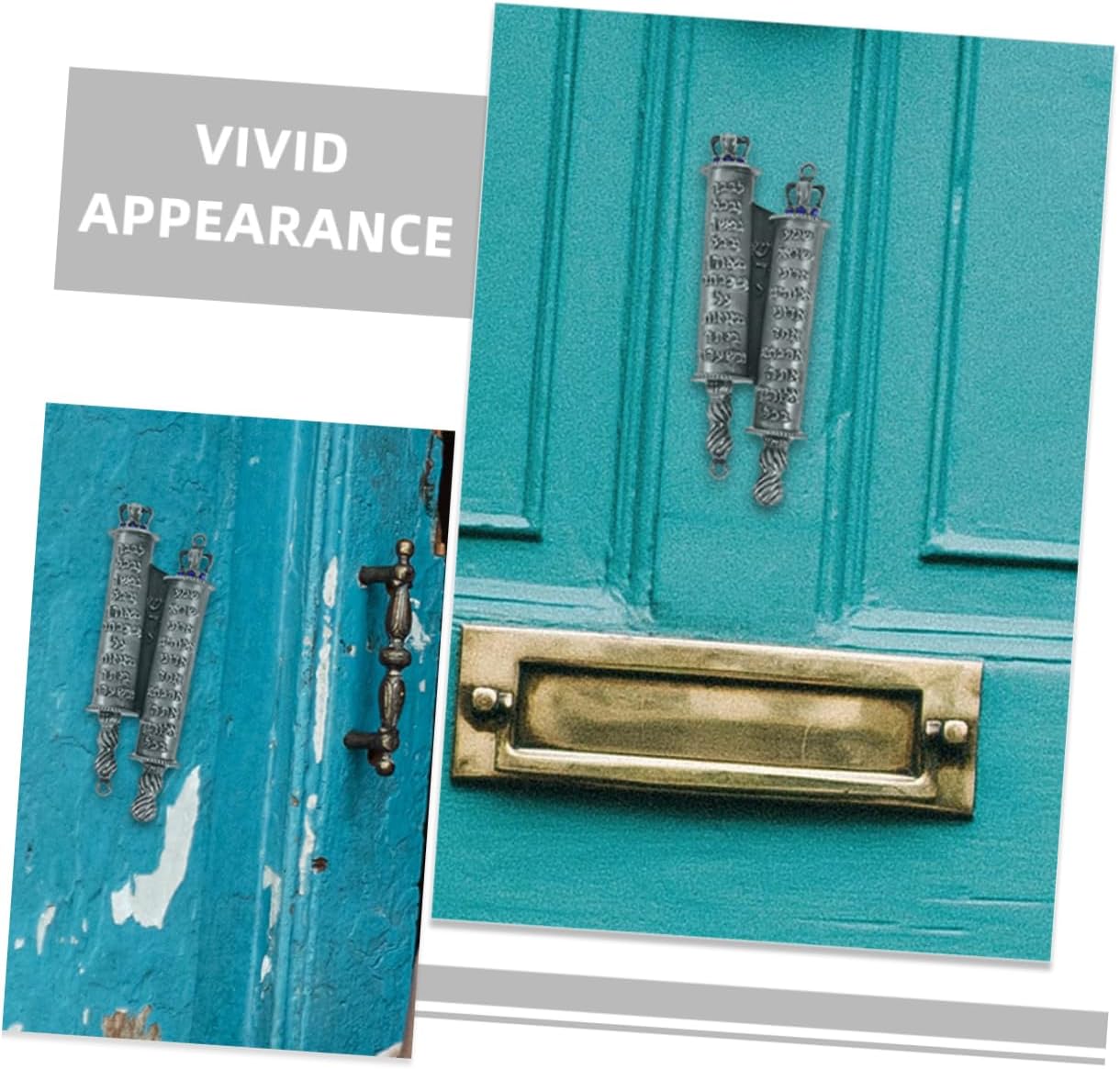 Metal Mezuzah with Engraved Blessing Scroll 2 Sets