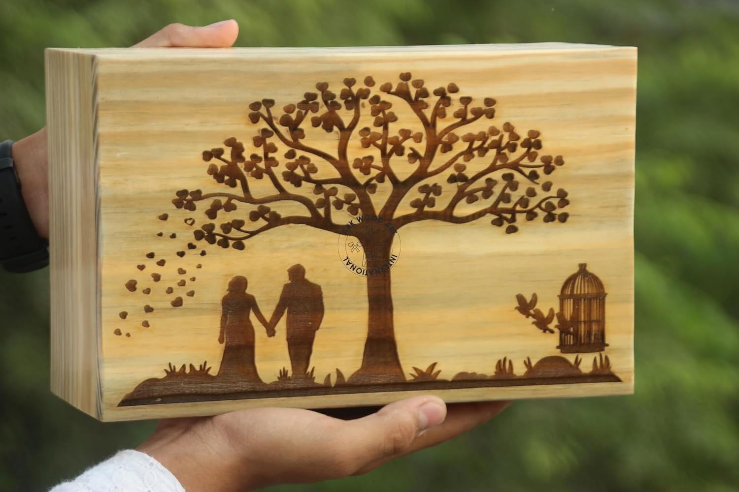 Tree Urn for Human Ashes Large Handmade Wooden