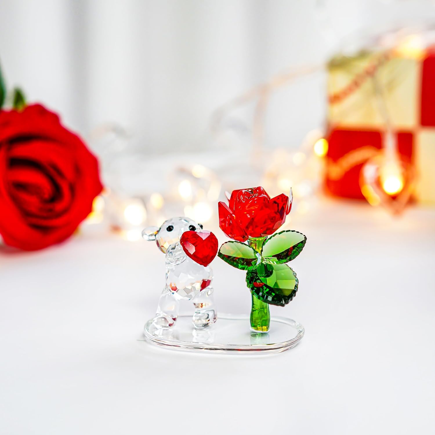 HD Crystal Butterfly and Bear Figurine Set 1