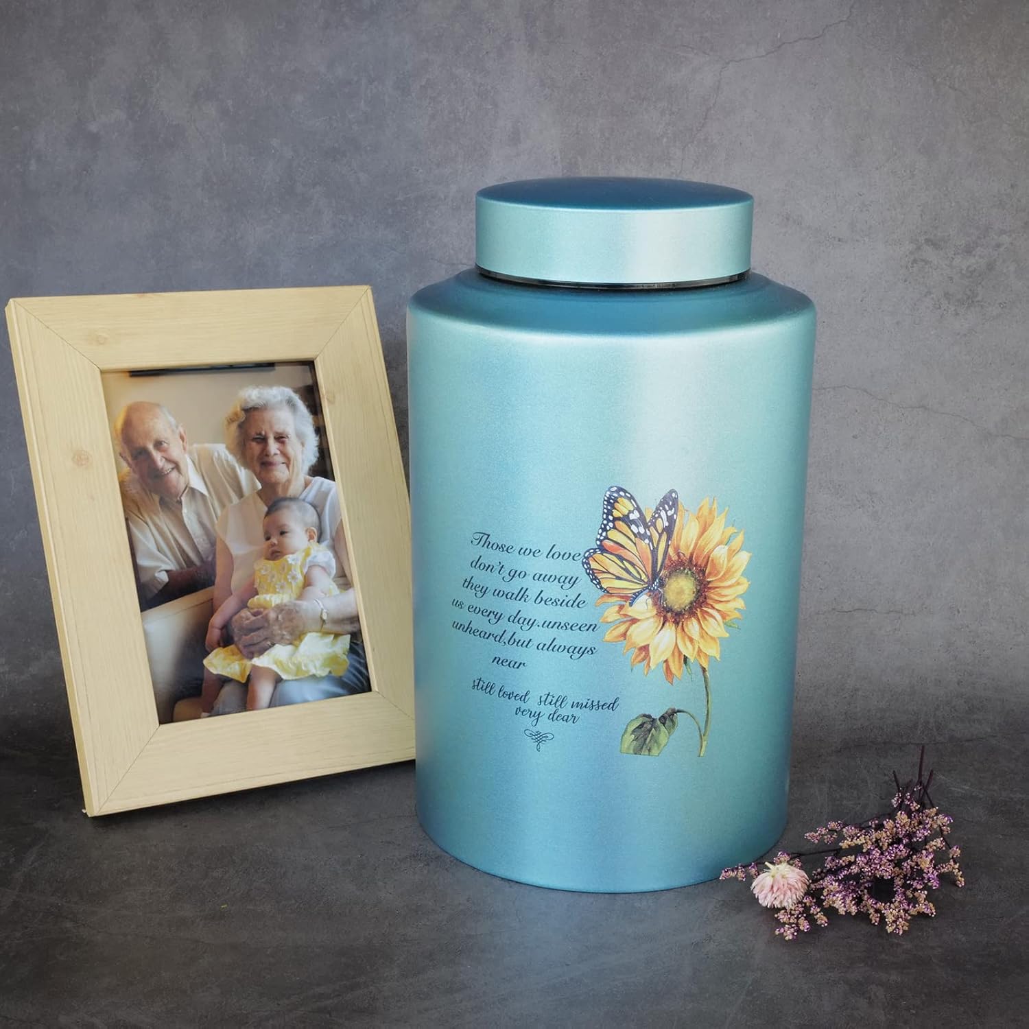 Large Sunflower Cremation Urn for Human Ashes