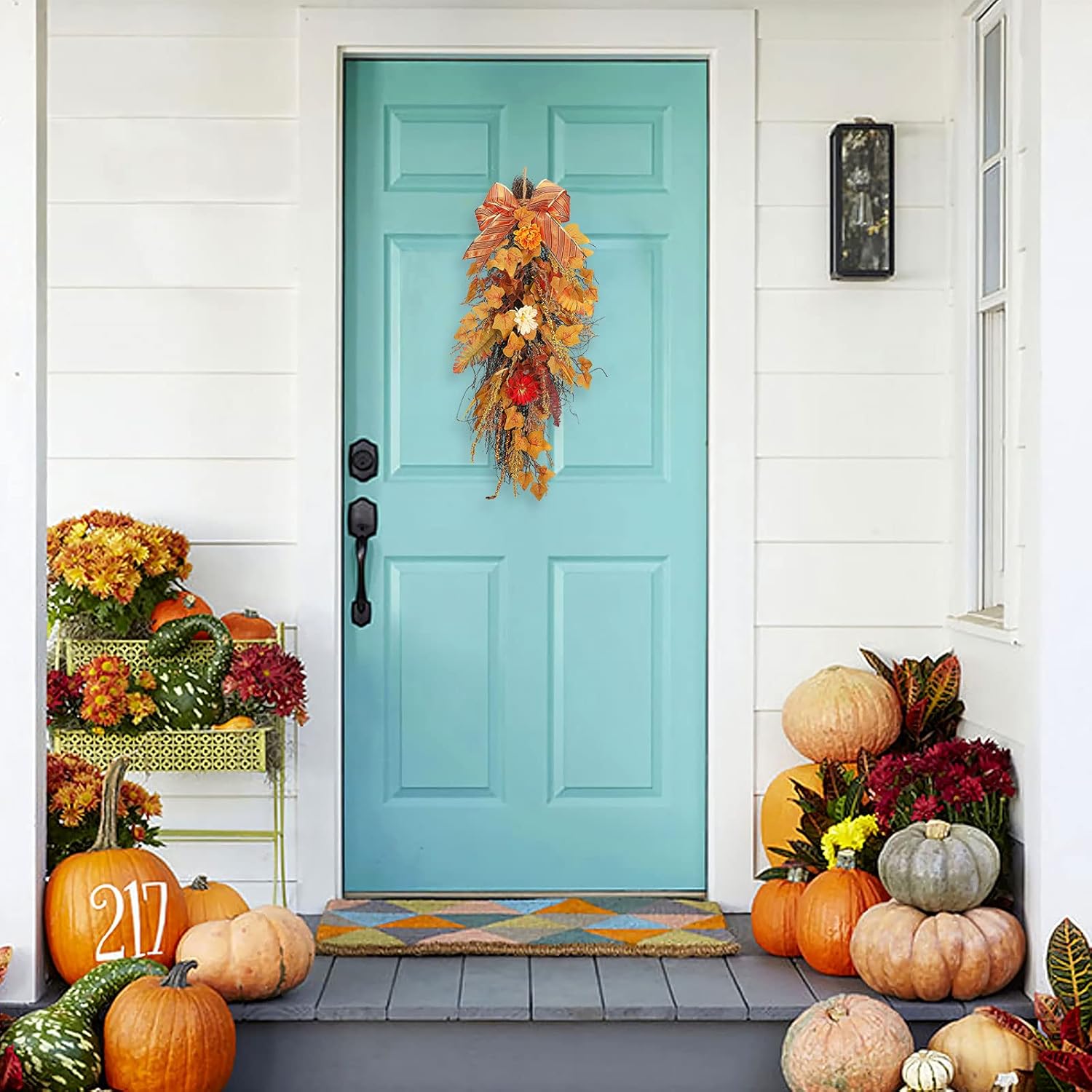 2 Pcs Artificial Maple Swag Wreaths Fall Decor