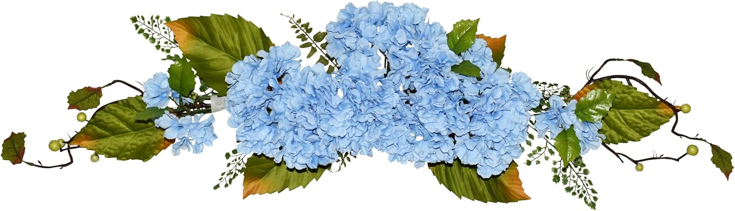 32 Inch Silk Hydrangea Swag for Home Decor