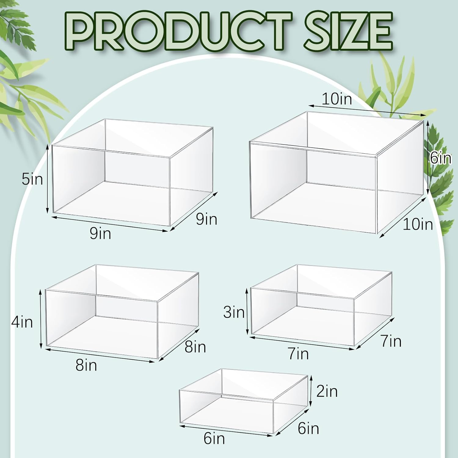 Sintuff 5 Pcs Acrylic Buffet Risers Display Stands