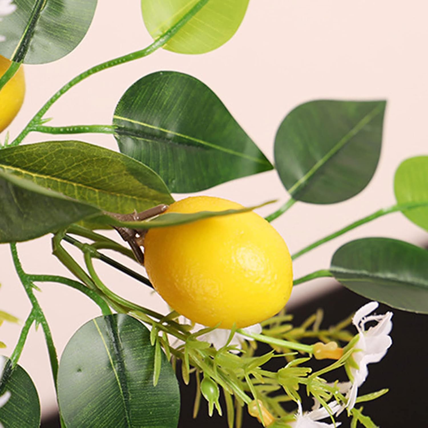2 Pcs Artificial Lemon Teardrop Wreath Decor