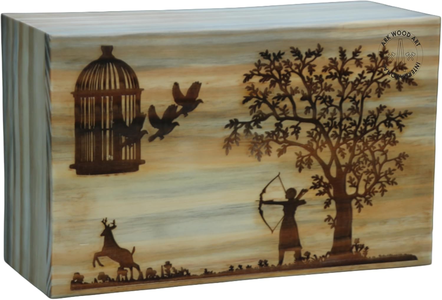 Life of Tree Urn for Human Ashes Handmade Wood