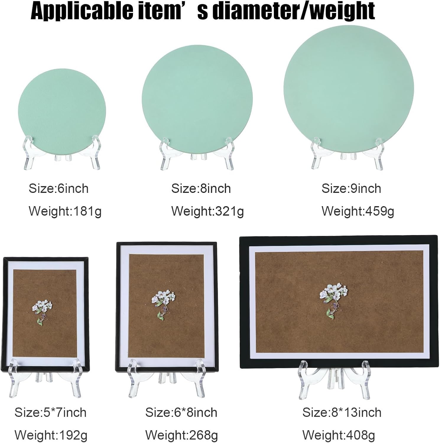 HESTYA 12 Pcs Clear Acrylic Easels for Display Decoration