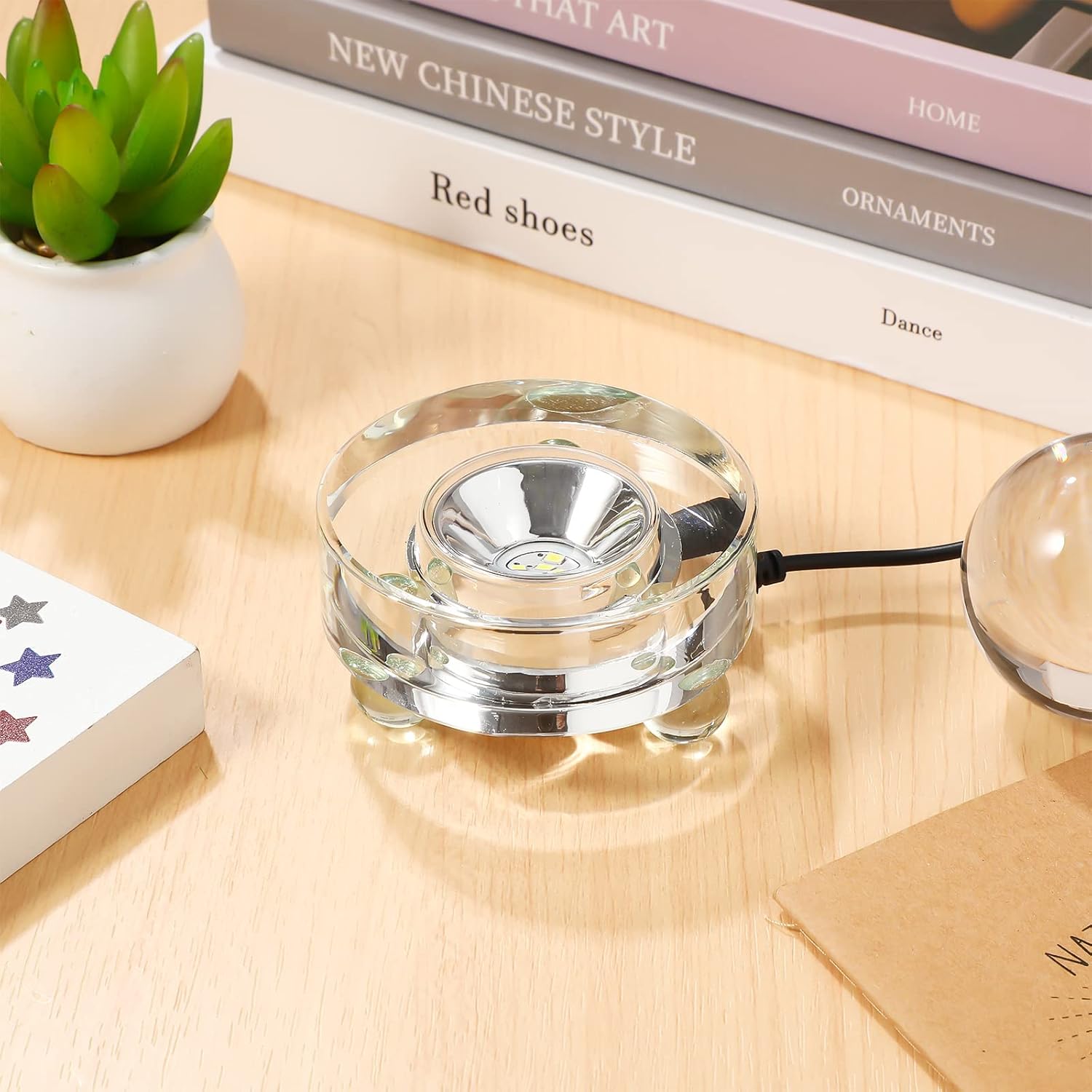 Uonlytech LED Display Base for Crystal Glass Art Decor