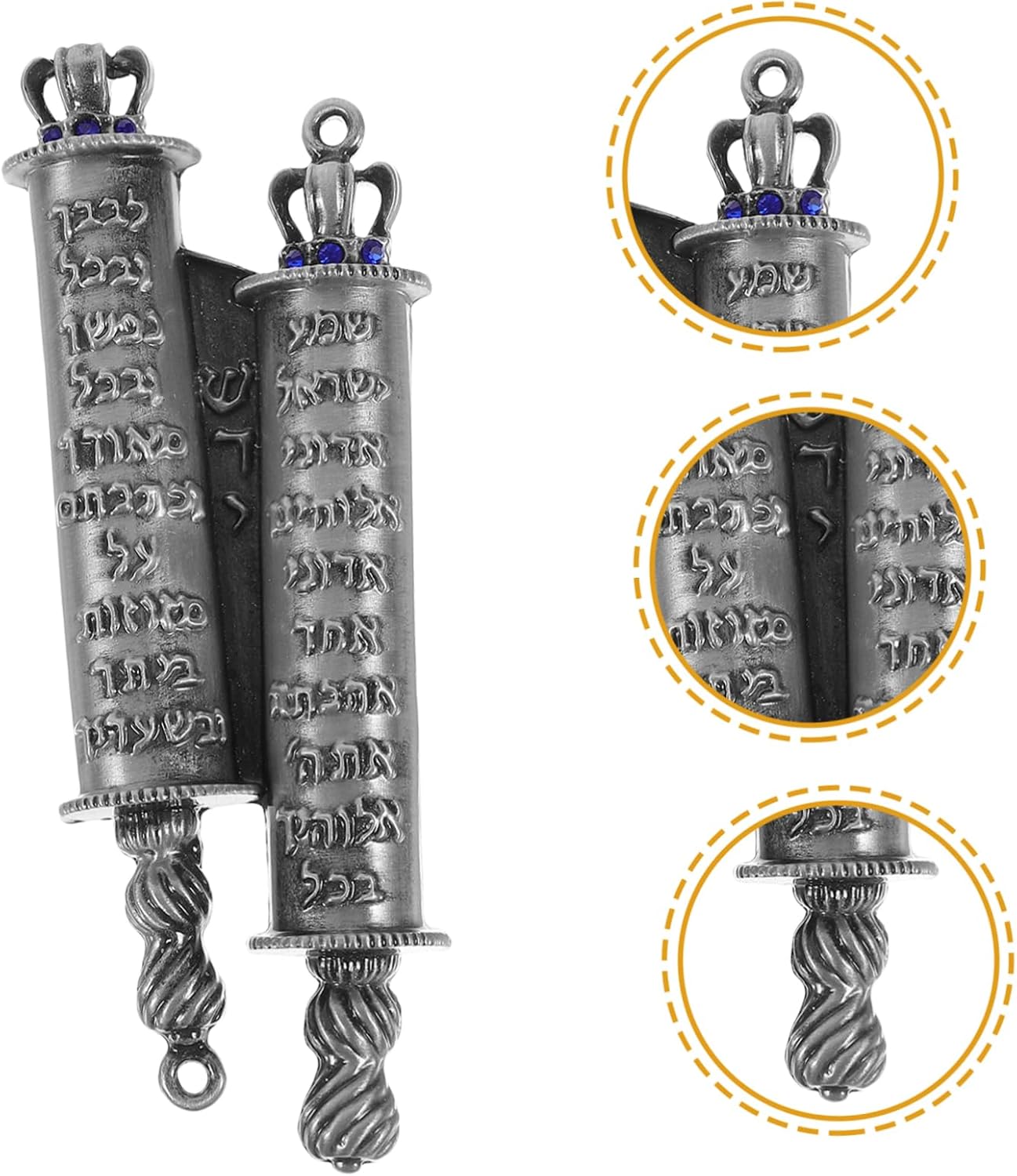 HOOTNEE Antique Jewish Mezuzah Decorative Metal Door Blessing