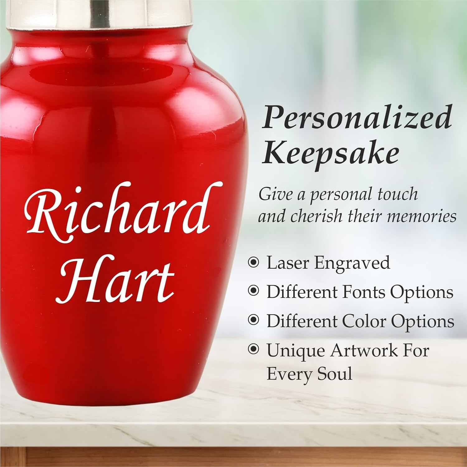 Personalized Hummingbird Cremation Urn - Decorative Keepsake for Adult Ashes