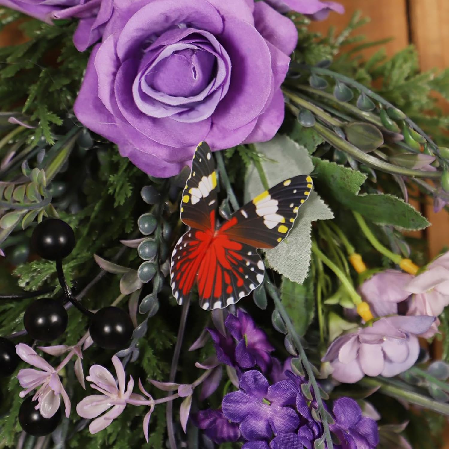 Floral Teardrop Swag Wreath for Front Door