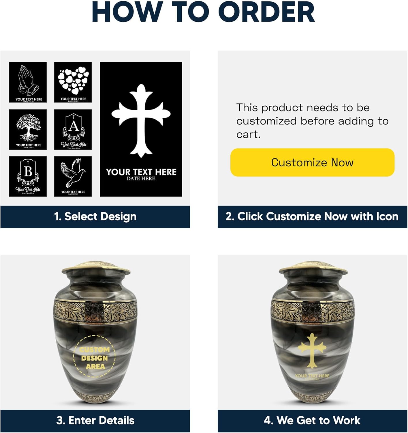Custom Cremation Urn with Gold Engraving and Bowling Theme