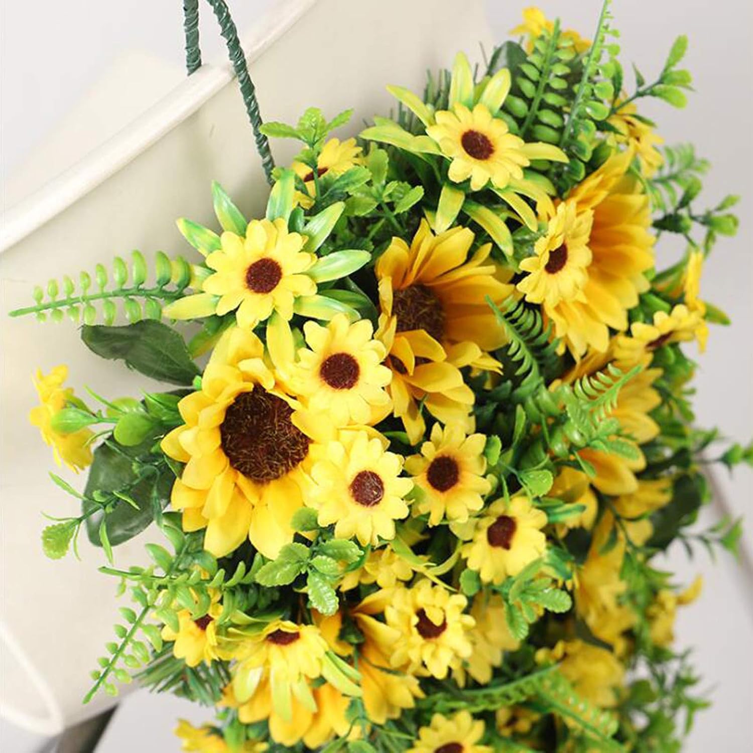 Belupai 276in Artificial Sunflower Swag Decor