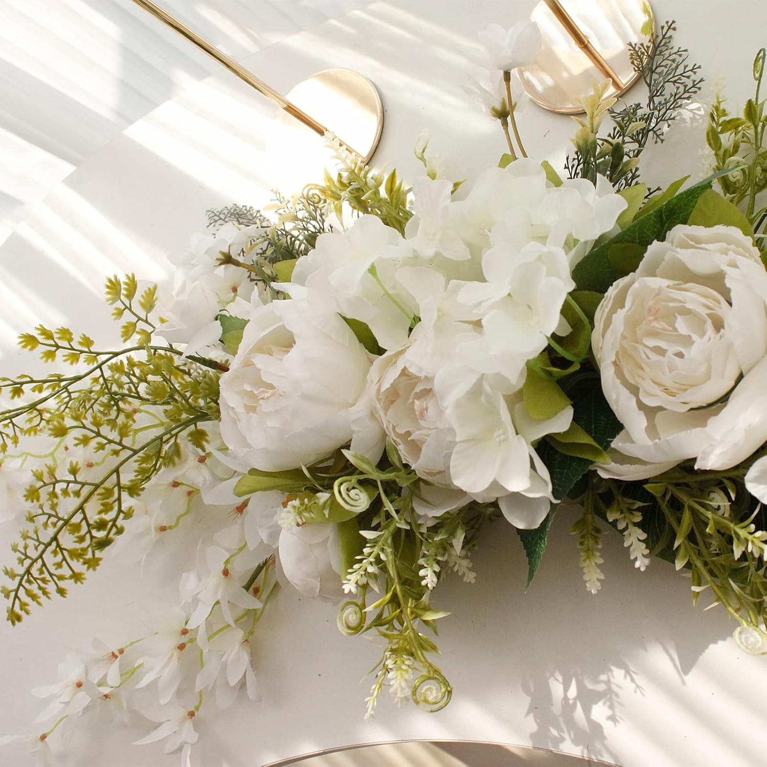 Artificial Peony Arch Swag 295 Inch Silk Floral Decor
