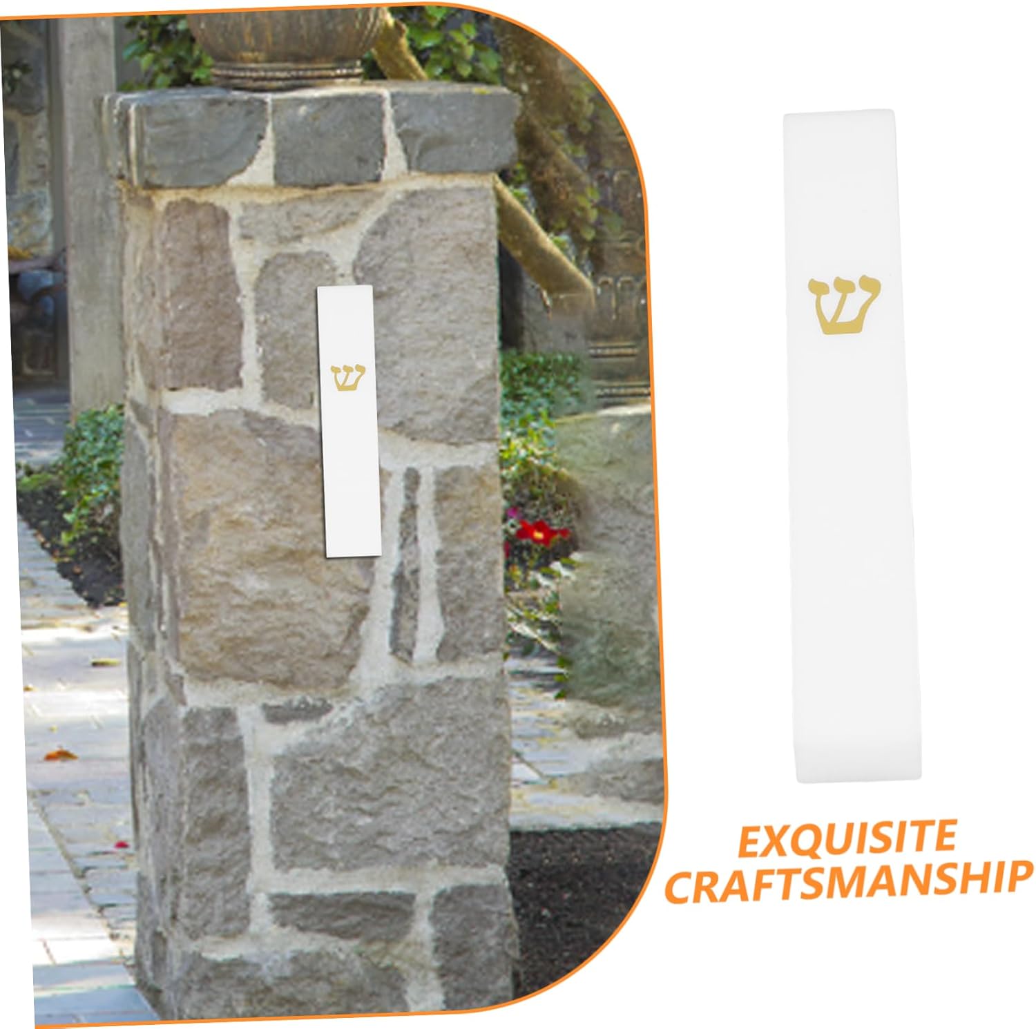 STOBAZA Classic White Decor Mezuzah Door Hanging Scroll Case