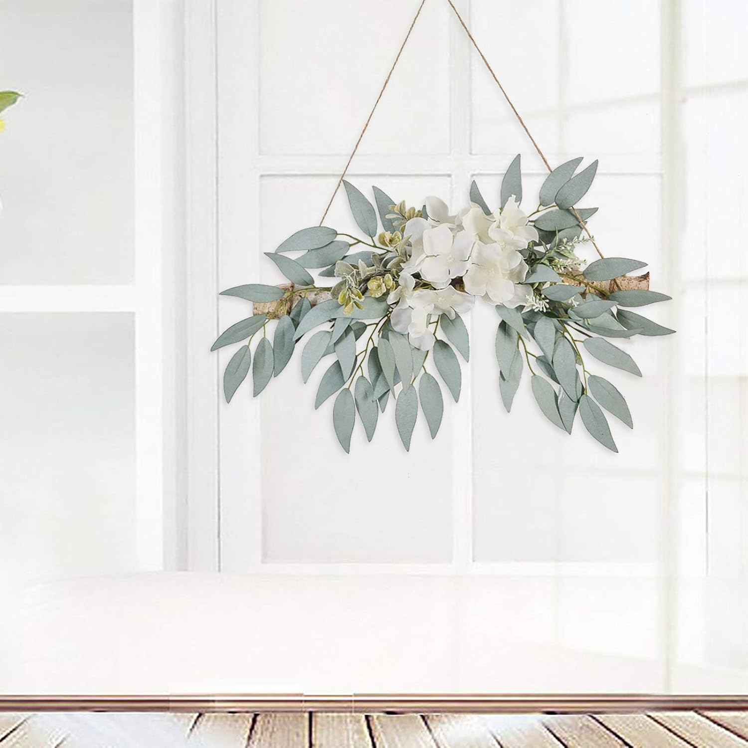 EESLL Artificial Hydrangea Swag Wall Decor