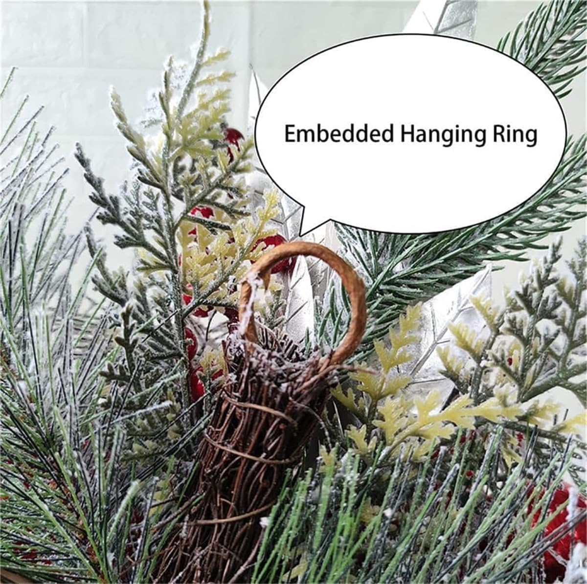 Artificial Christmas Teardrop Swags Pre Lit Staircase Decoration