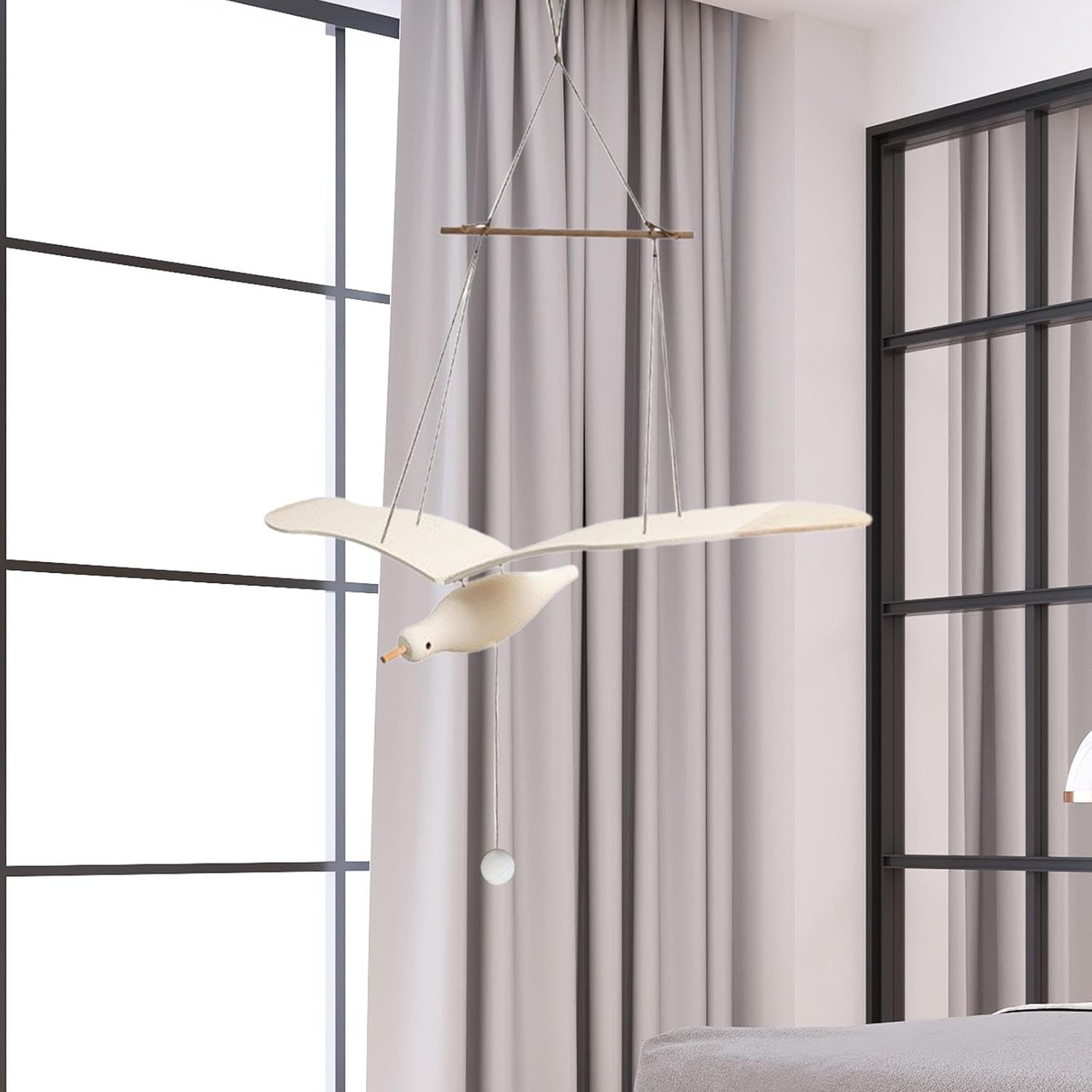 Seagull Mobile Wooden Soaring Decor for Home Balcony