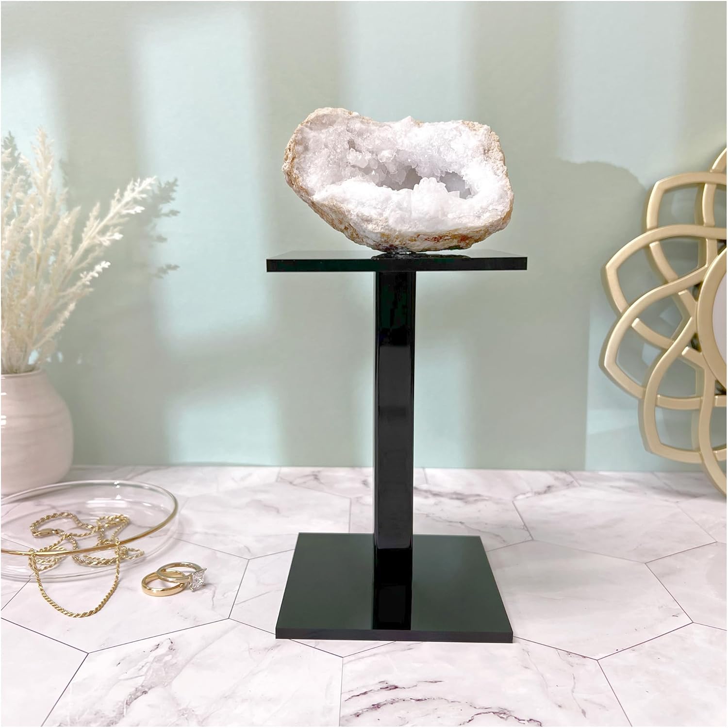 Plymor Black Acrylic Square Riser Display Stand