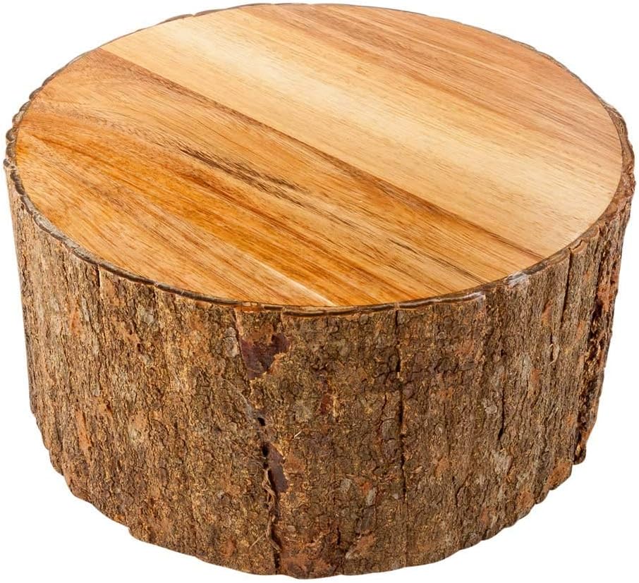 Restaurantware 10x5 Inch Rustic Wood Riser Stand