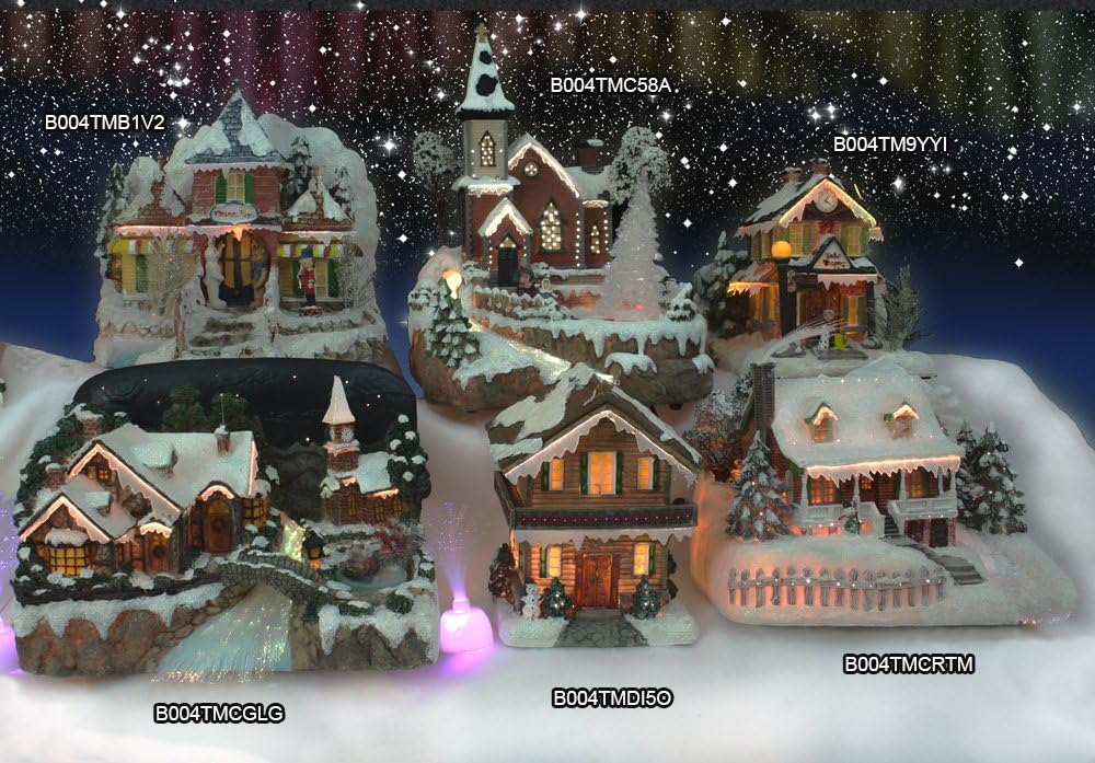 BANBERRY DESIGNS Lighted Bakery Village - Color Changing LED