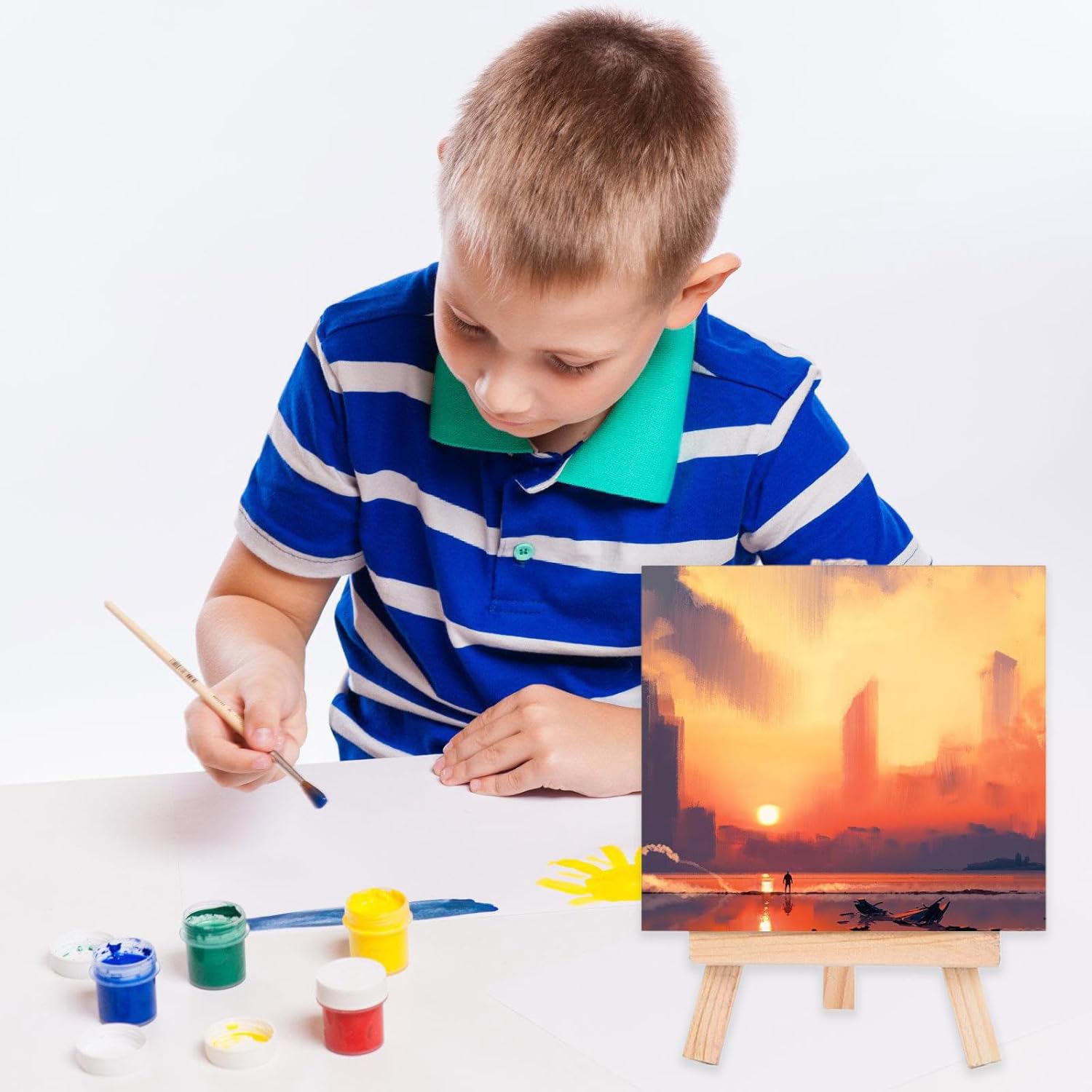 20 Pcs Small Wood Easels for Art and Display