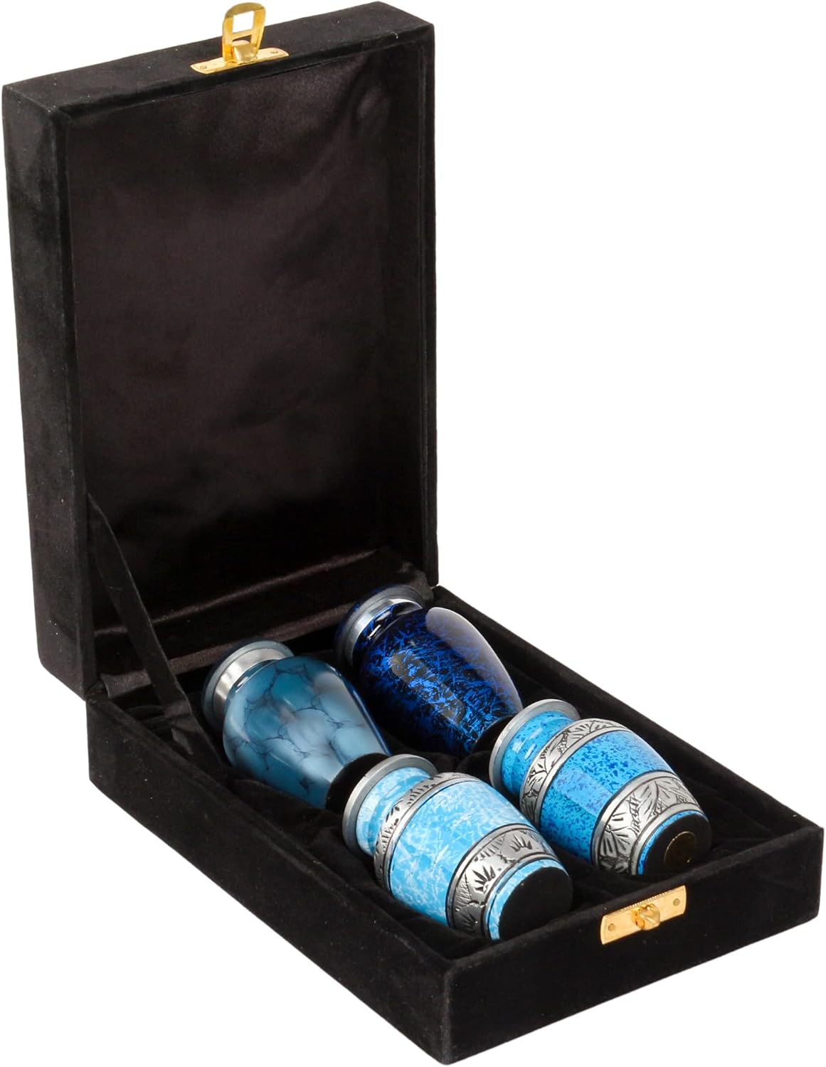 Mini Urns Set of 4 for Human Ashes Blue