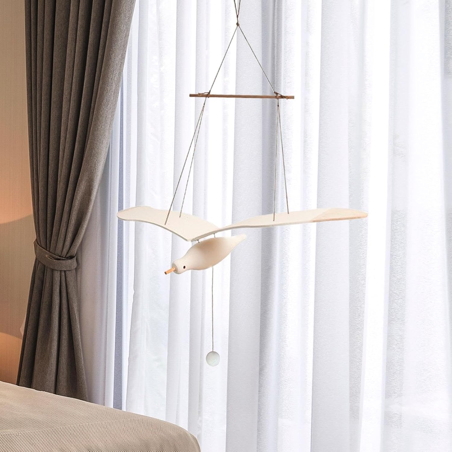 Seagull Mobile Wooden Soaring Decor for Home Balcony