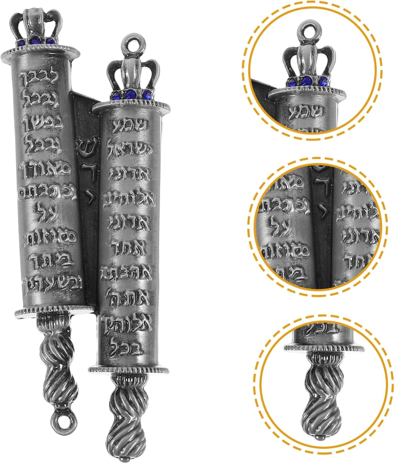 Metal Mezuzah Scroll Jewish Door Blessing Decor