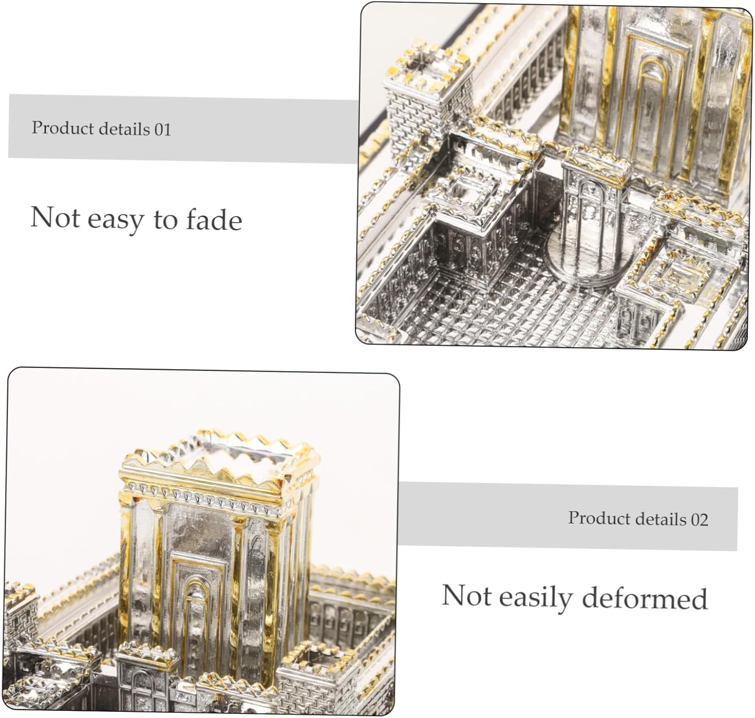 Amosfun Miniature Jerusalem Temple Resin Decor Figurine Set