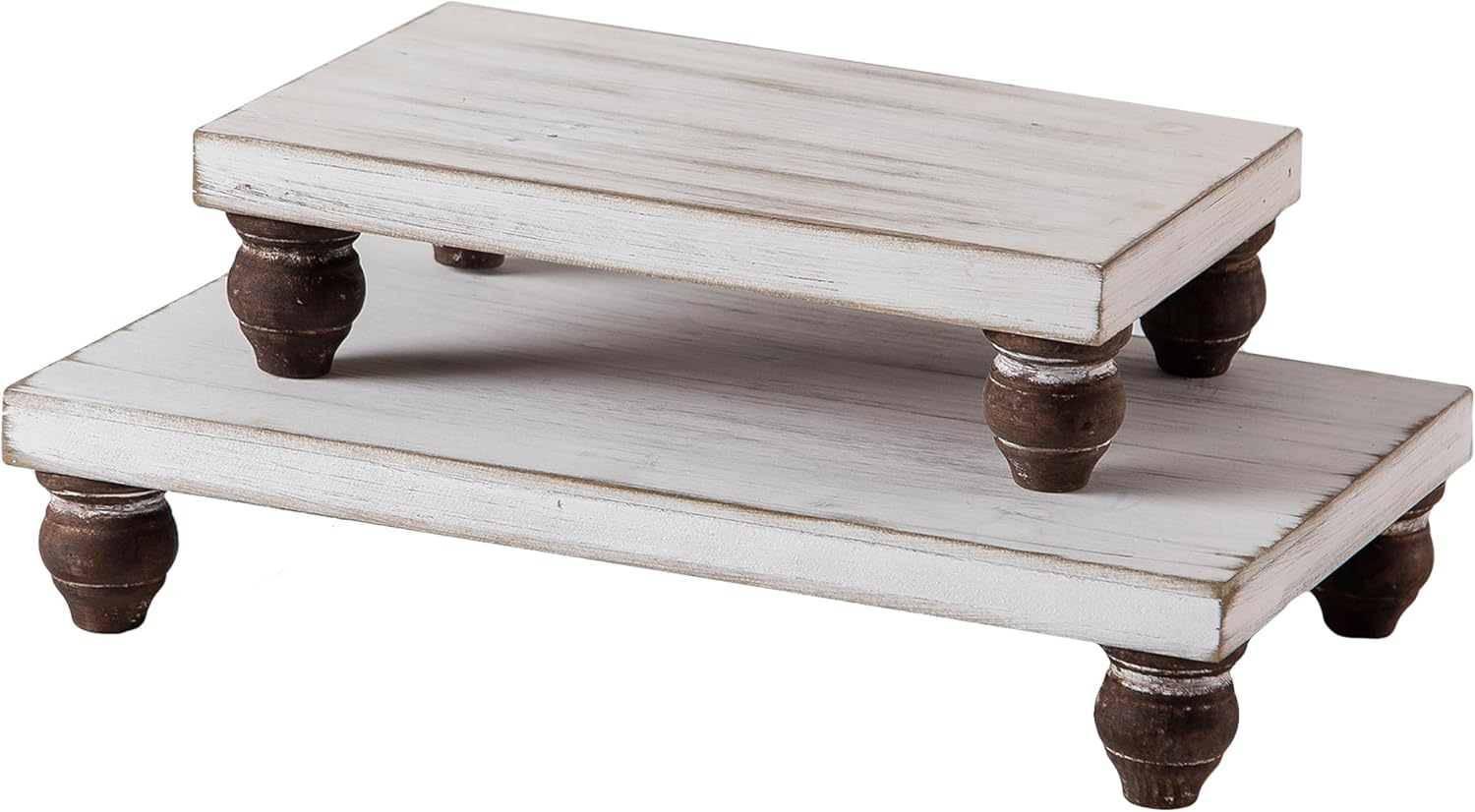 SOFE Rectangular Wood Risers Display Stand Set of 2