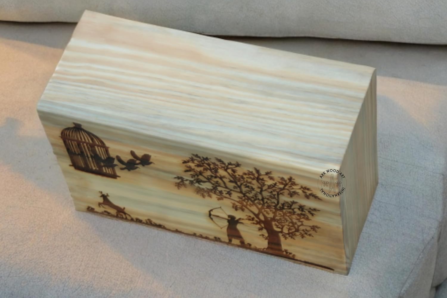 Life of Tree Urn for Human Ashes Handmade Wood