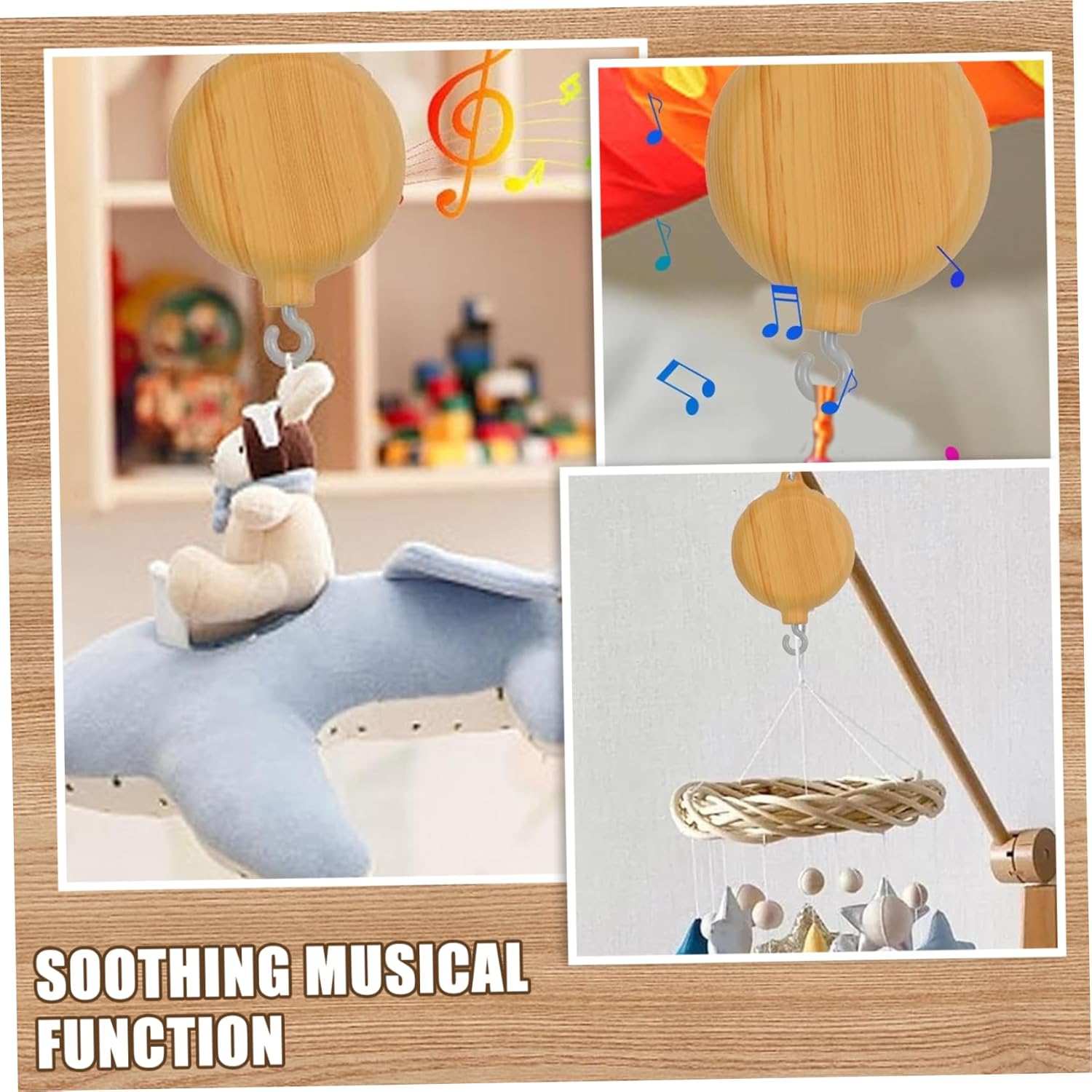 Baby Crib Mobile with Music and Hook