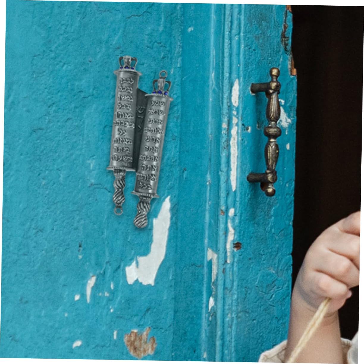 MAGICLULU 1set Metal Mezuzah Scroll Door Decoration