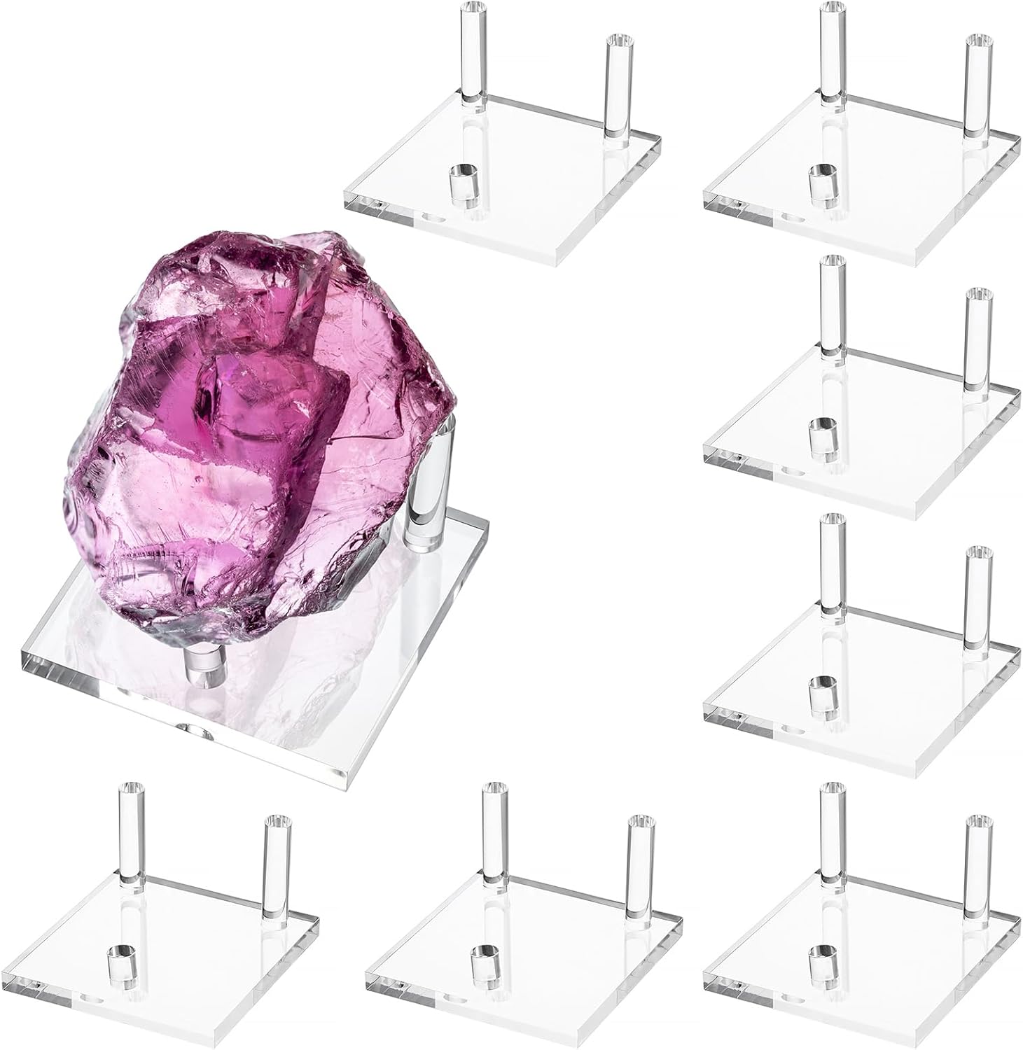 Hipiwe 8 Pack Clear Acrylic Easel Display Stand