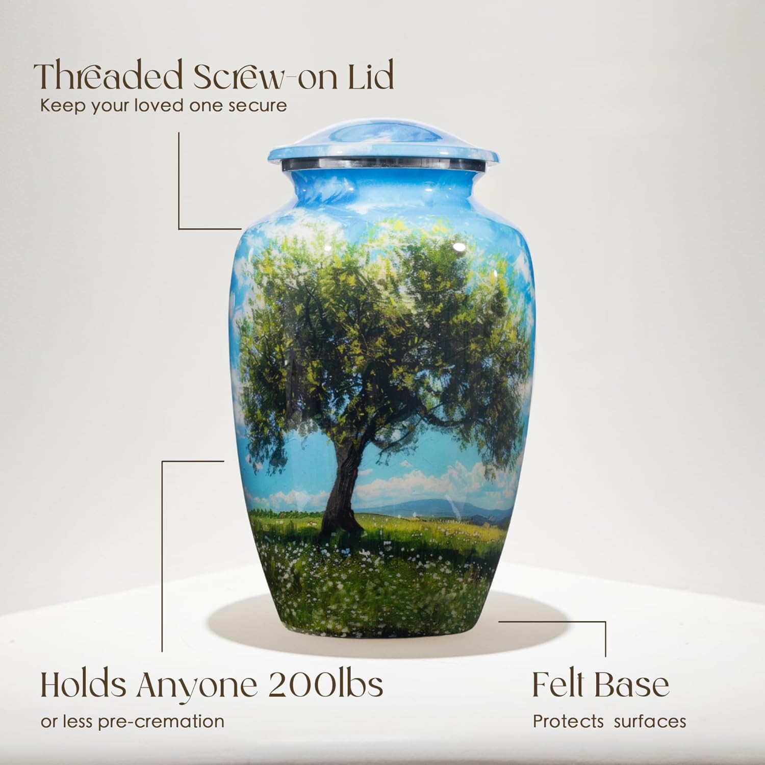 Forevermore Keepsakes Cremation Urn - Elegant Human Ashes Memorial