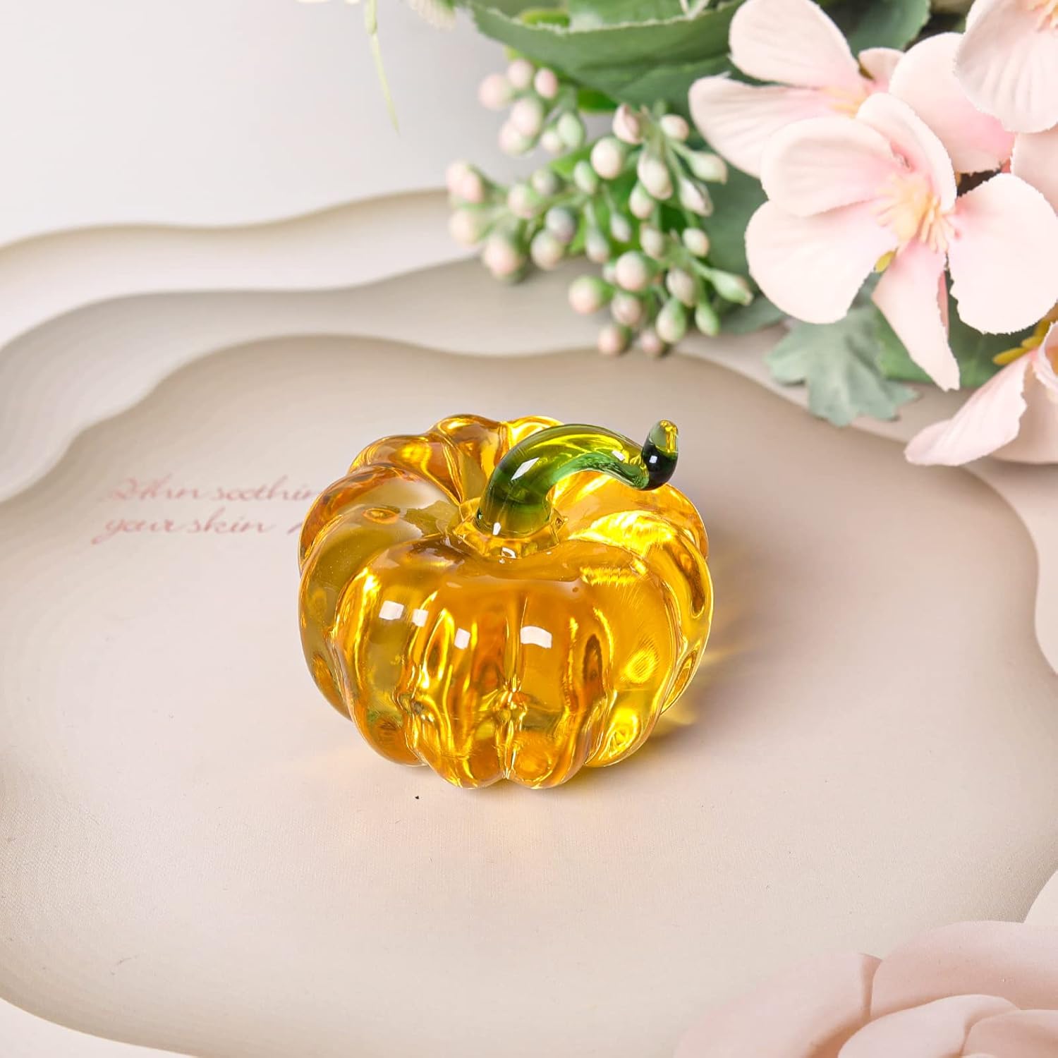 Crystal Pumpkin Decor - Handmade Fall Ornament