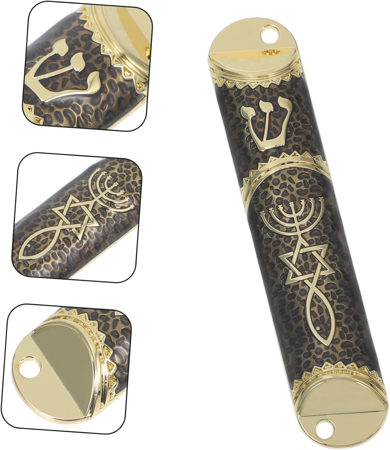 Classic Metal Mezuzah Scroll Door Ornament