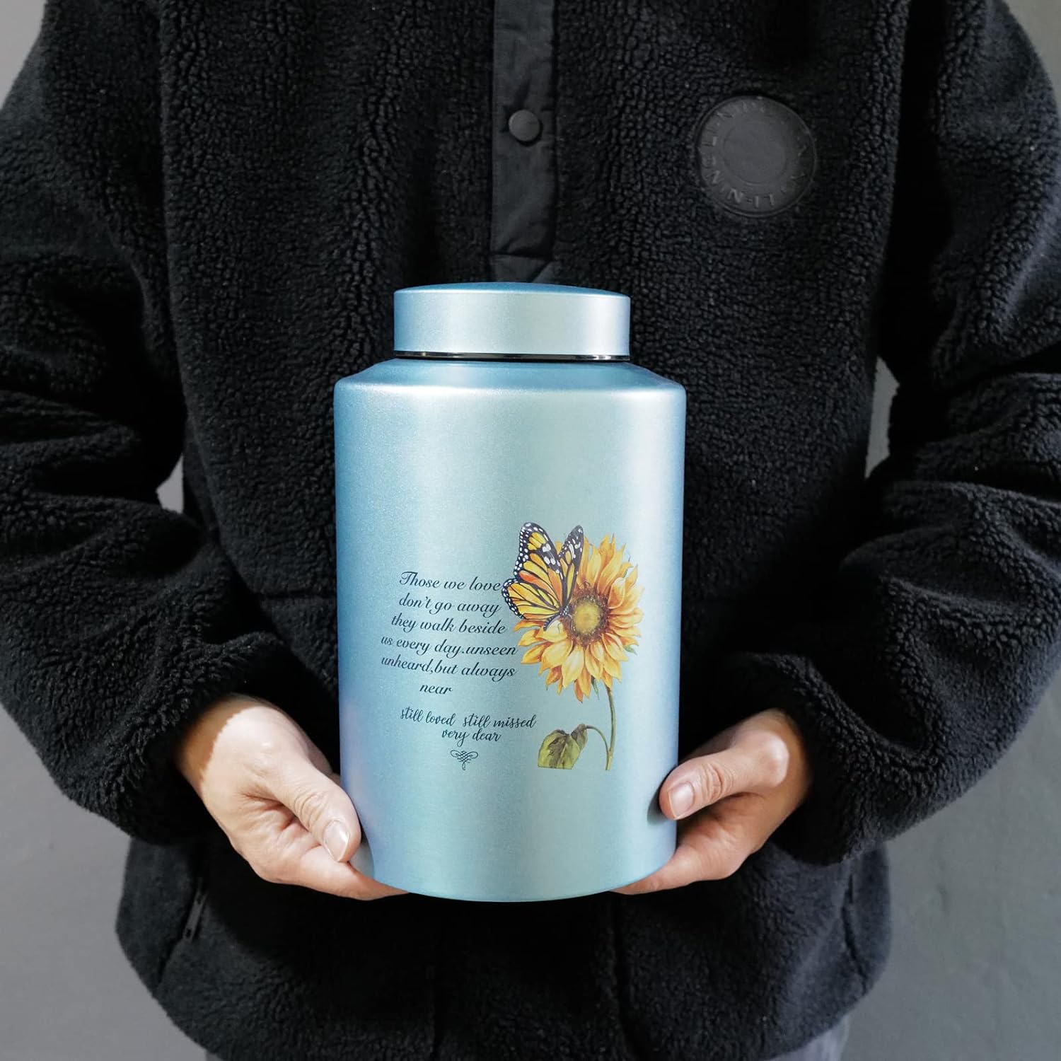 Large Sunflower Cremation Urn for Human Ashes