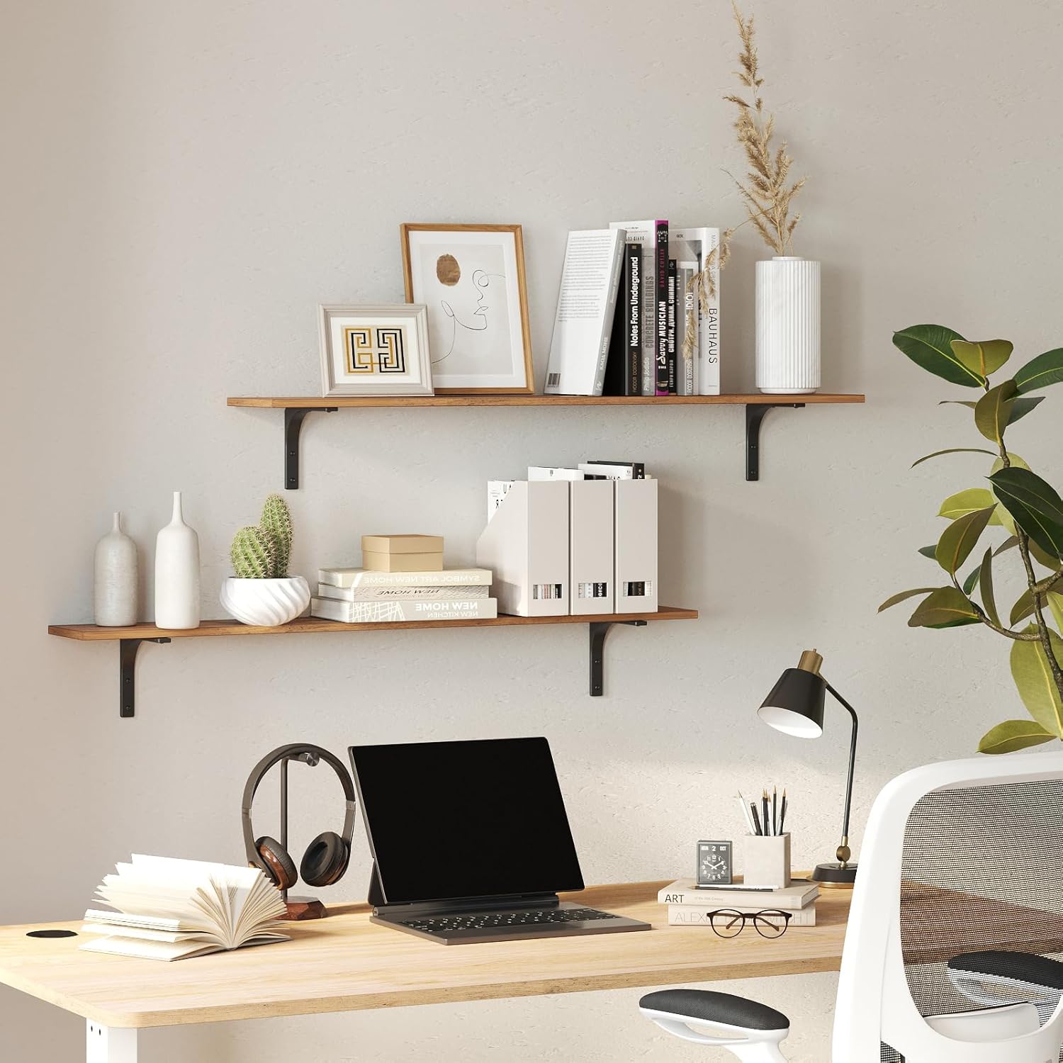 Dinzi Lvj 315 Inch Wall Mounted Shelves Set of 2