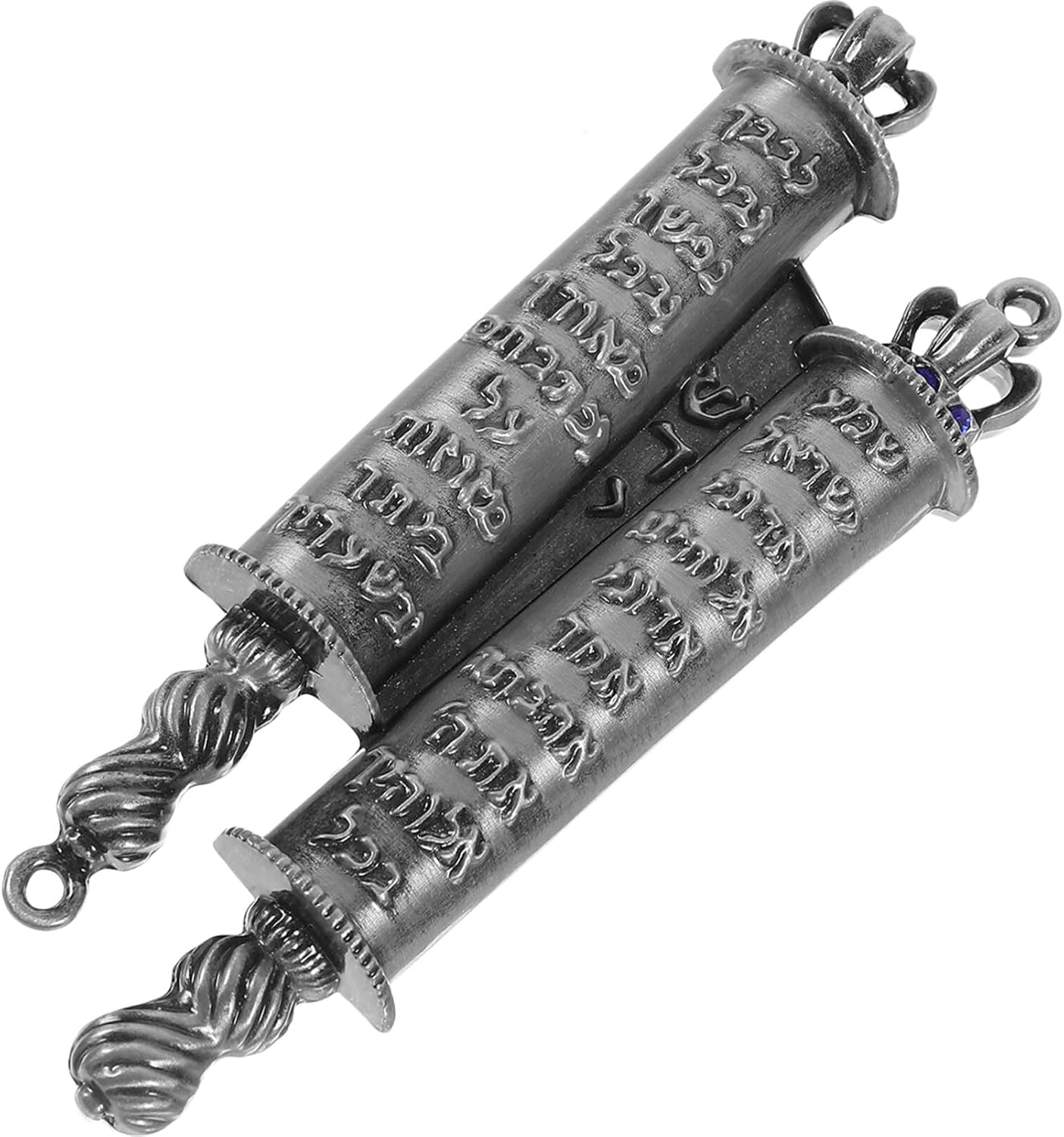 PRETYZOOM Pewter Mezuzah Scroll Decor for Front Door