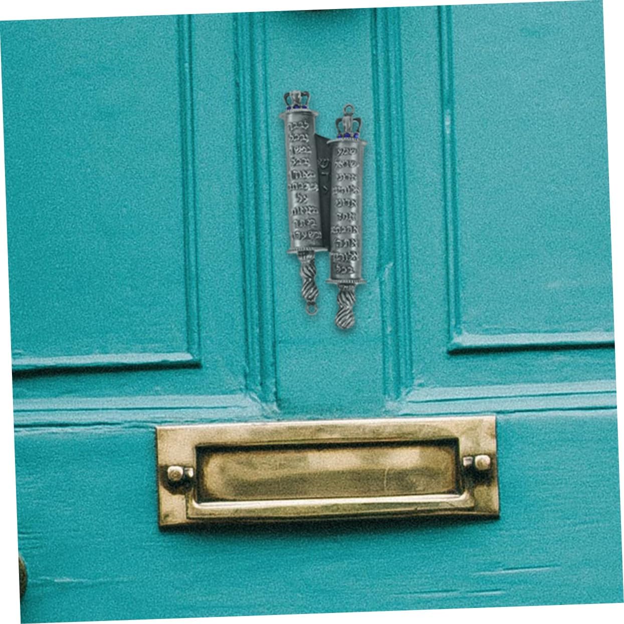 Sturdy Metal Mezuzah with Engraved Blessing Home Decor