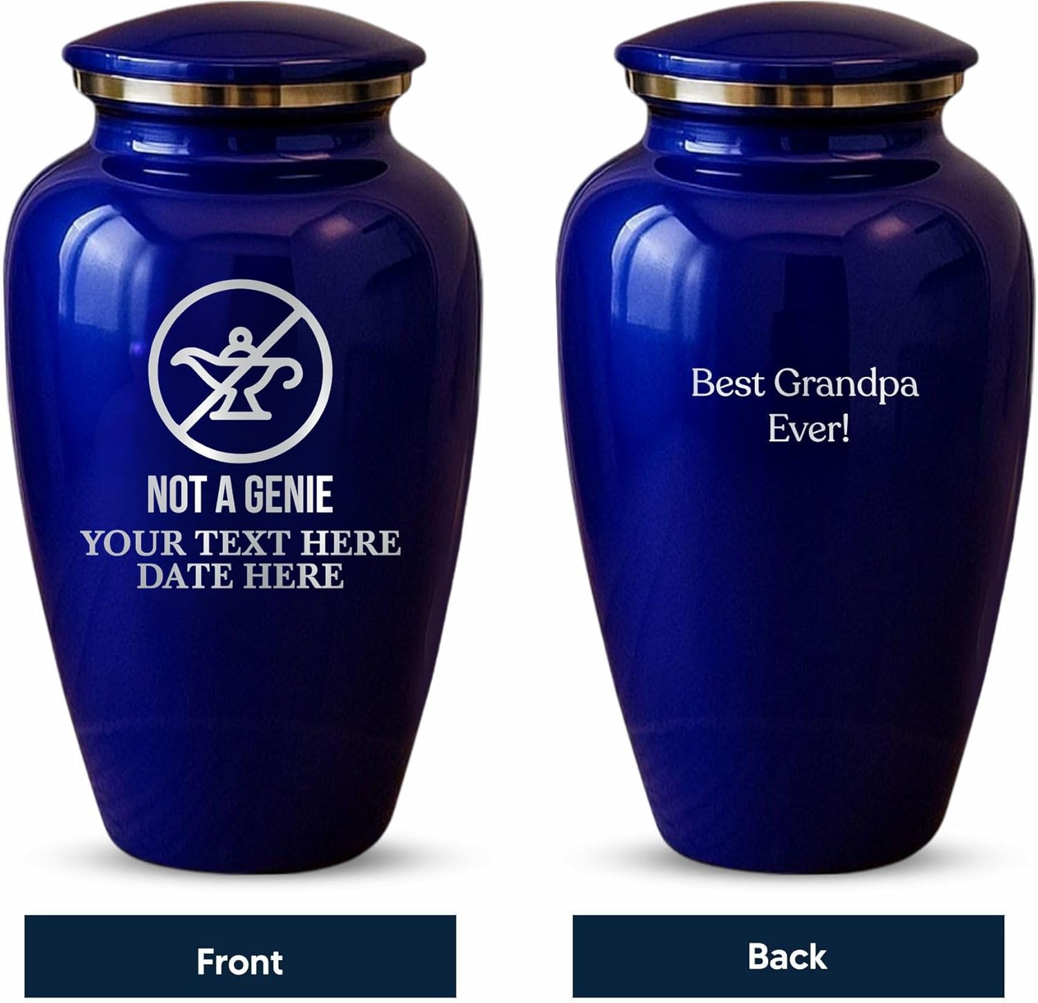 Custom Cremation Urn Metal Vessel Purple Splendore Series
