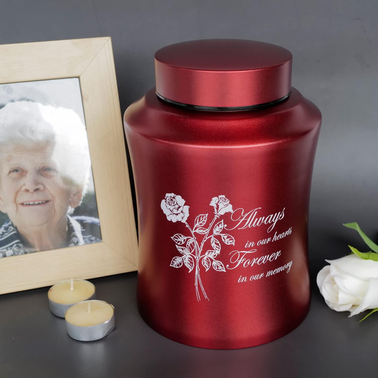 Large Cremation Urns for Adult Ashes Rose of Love Design