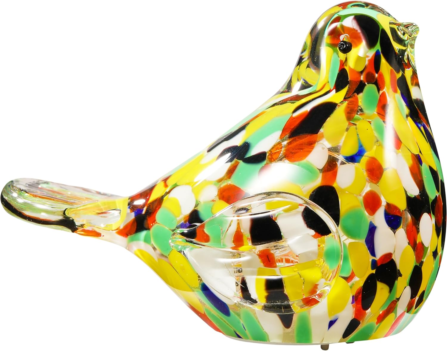 Handmade Glass Bird with String Lights Figurine